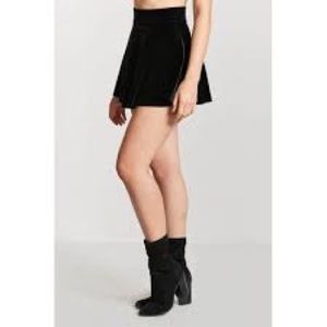 Forever 21 Black Velvet Mini Skirt